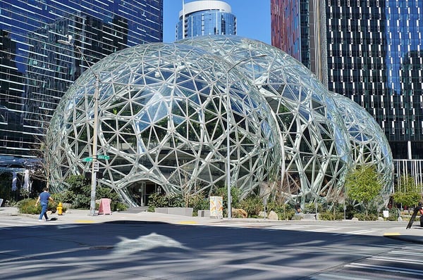 Amazon_Spheres_from_6th_Avenue,_April_2020